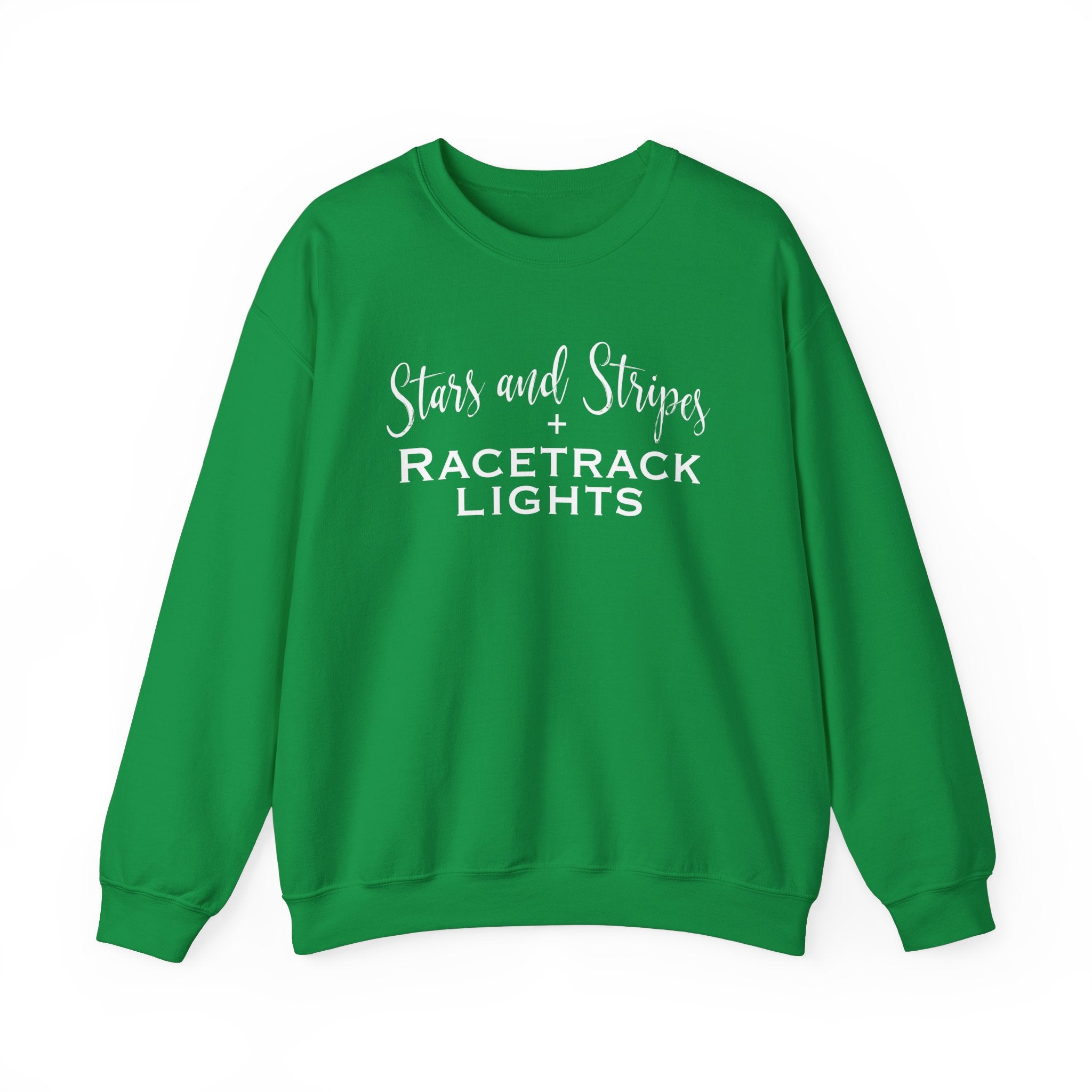 Stars and Stripes and Racetrack Lights Heavy Blend™ Crewneck Sweatshirt