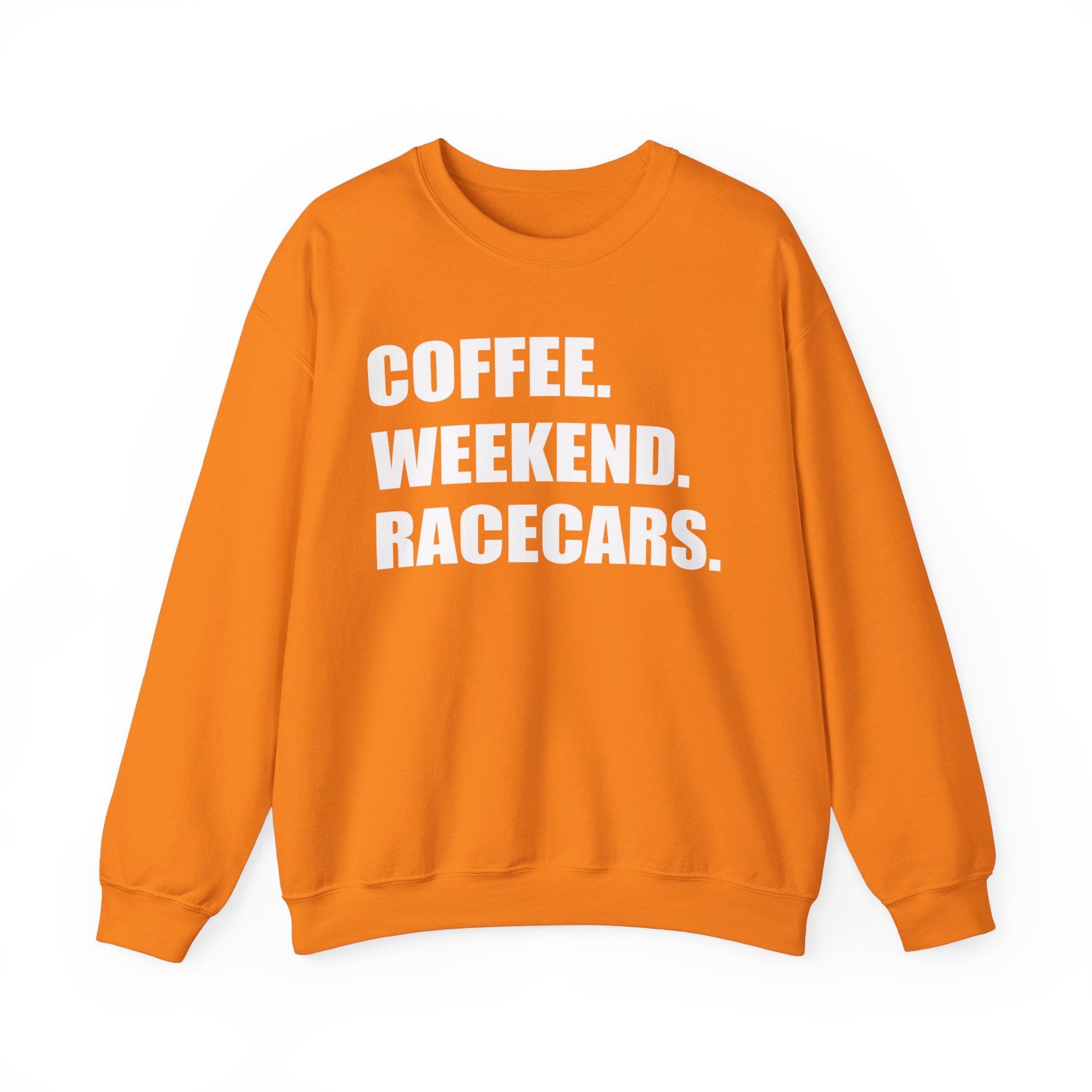 Coffee Weekend Racecars Unisex Heavy Blend™ Crewneck Sweatshirt