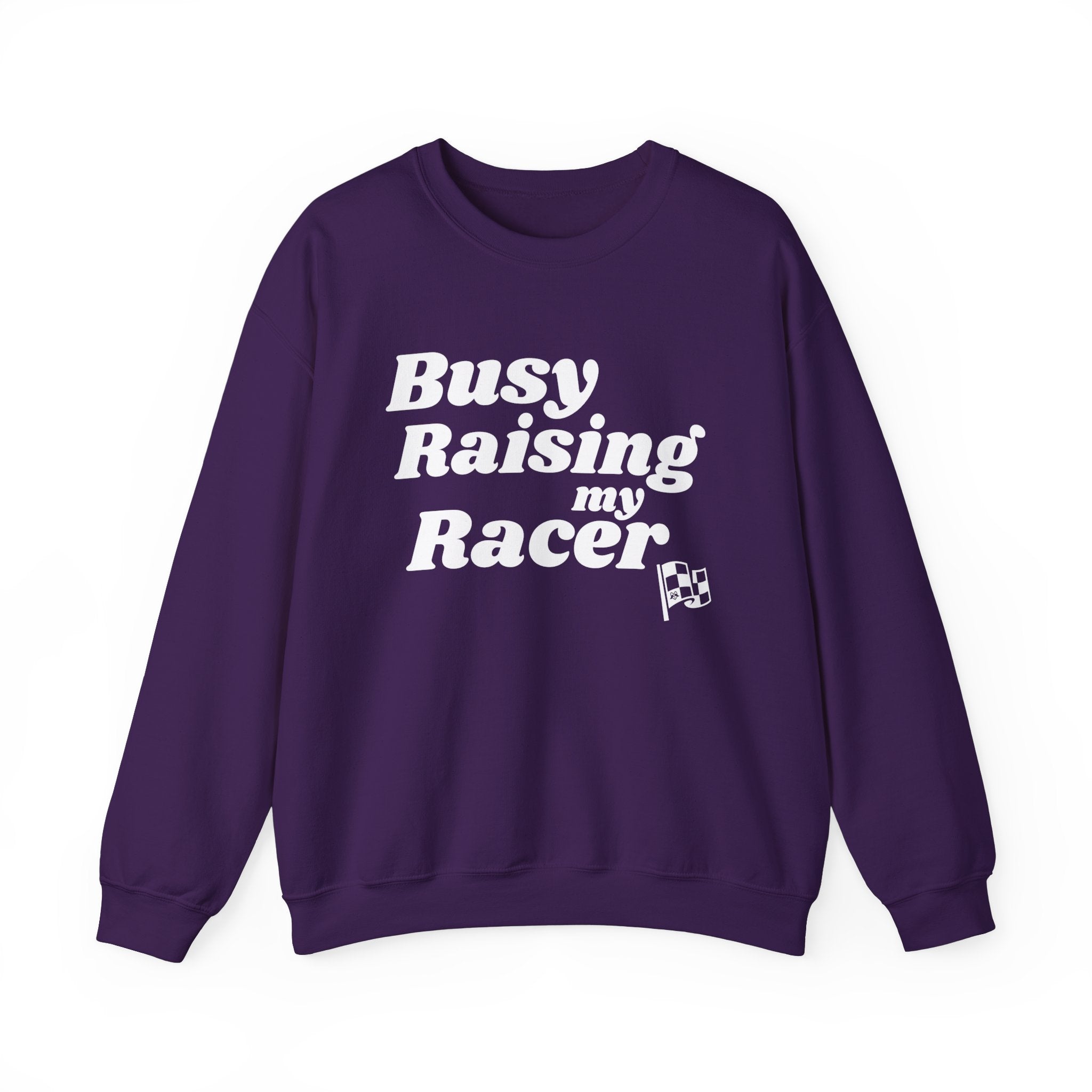 Busy Raising My Racer Unisex Heavy Blend™ Crewneck Sweatshirt