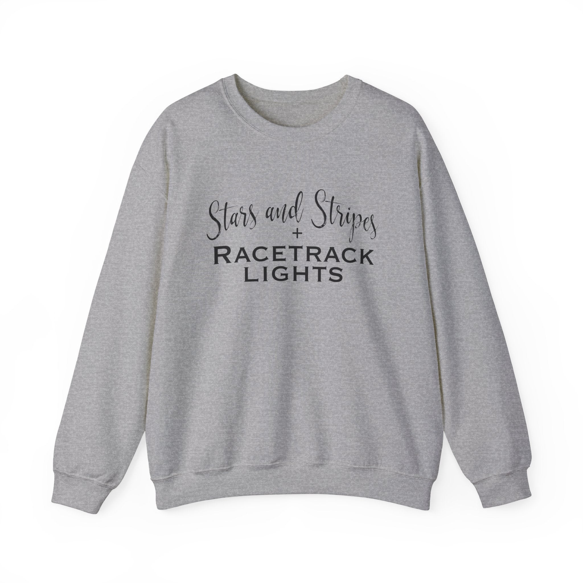 Stars and Stripes and Racetrack Lights Heavy Blend™ Crewneck Sweatshirt