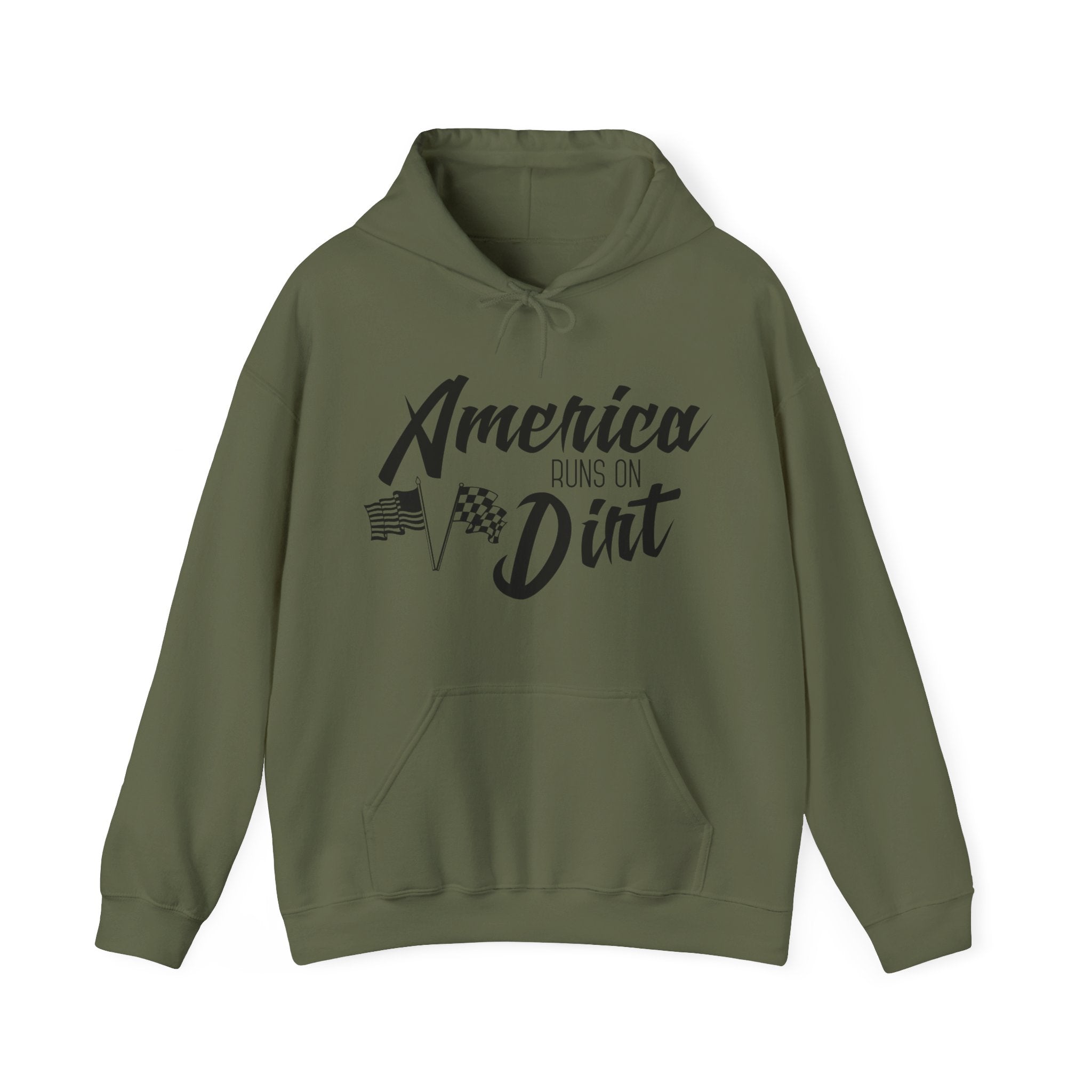 America Runs on Dirt Unisex Hooded Sweatshirt