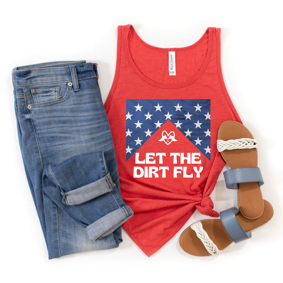 Highline Clothing Unisex Tank Top - Let the dirt fly - Red