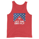 Highline Clothing Unisex Tank Top - Let the dirt fly - red