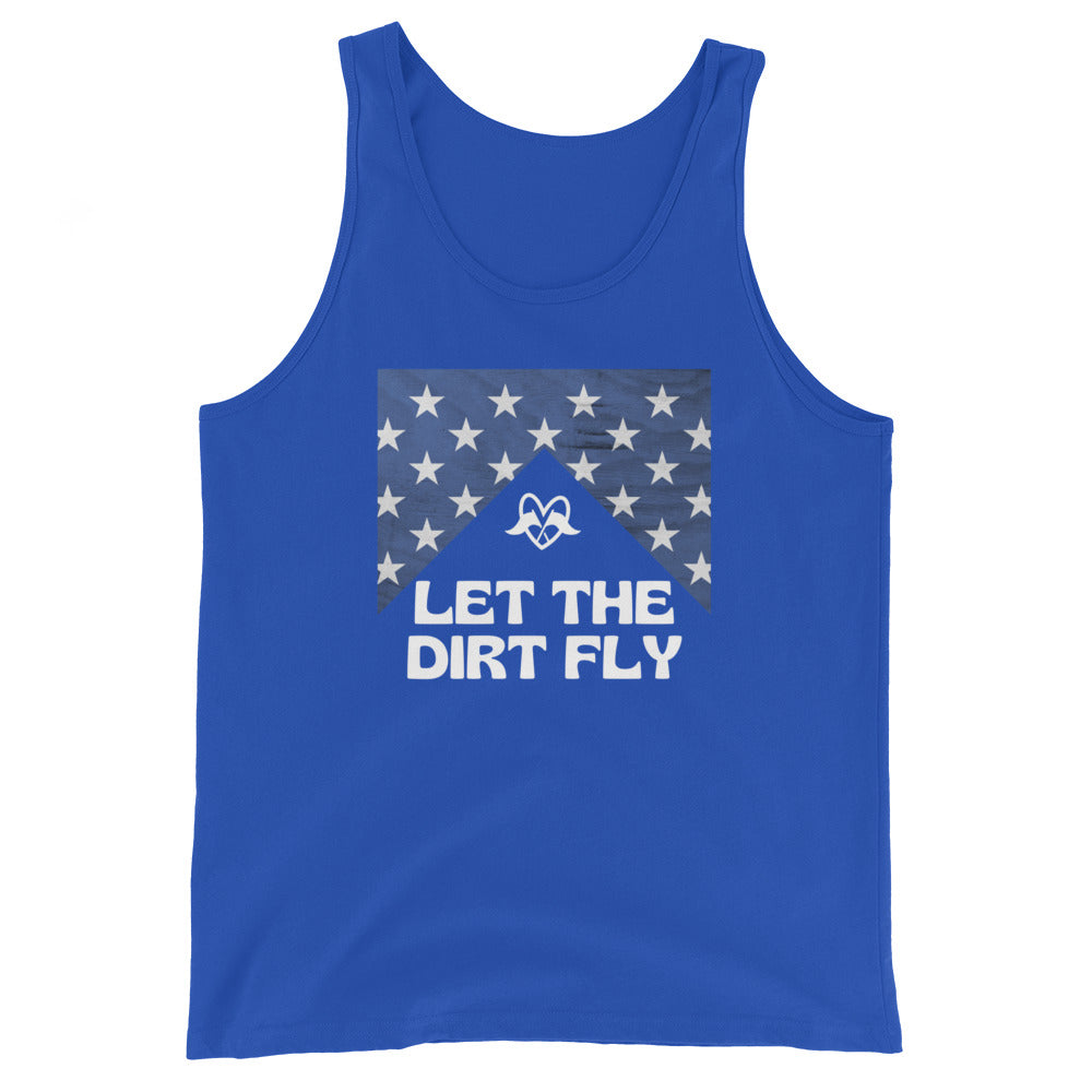 Highline Clothing Unisex Tank Top - Let the dirt fly - royal blue