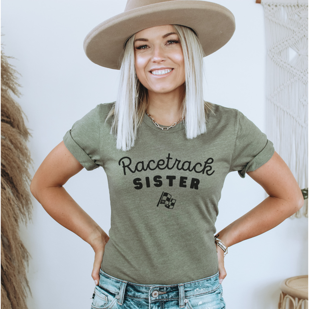 Highline Clothing Racetrack Sister Graphic Tee - Olive