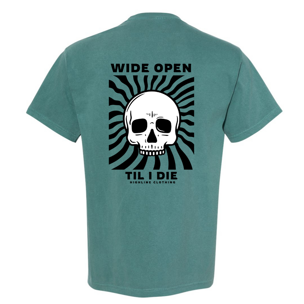 Wide Open Til I Die Unisex Racing T-Shirt - Teal