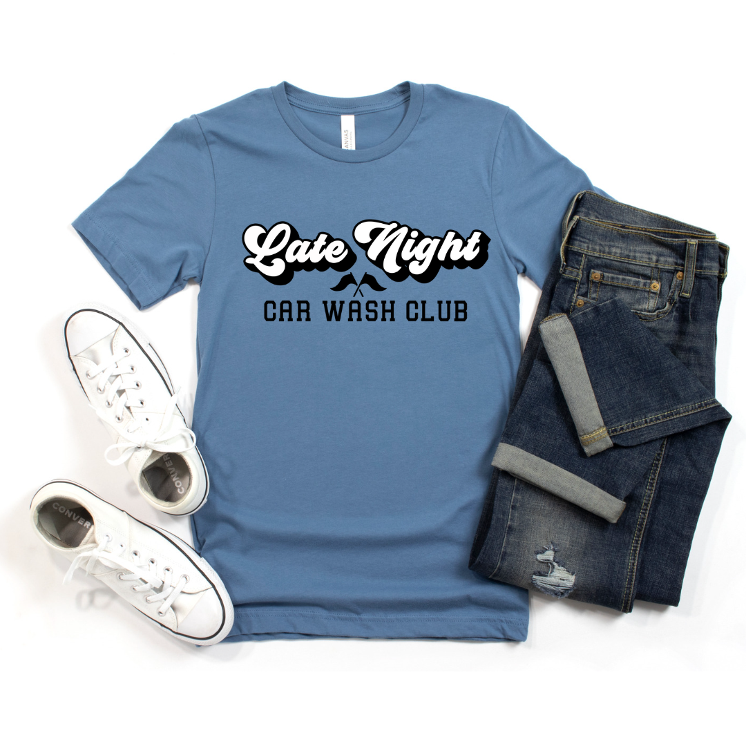 Highline Clothing Late Night Car Wash Club Men's T-Shirt - Slate